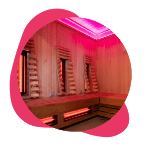 Innenraum einer Sauna